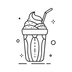 milkshake icon, milkshake vector illustration-simple illustration of milkshake, perfect for milkshake logos and icons