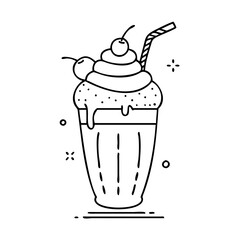 milkshake icon, milkshake vector illustration-simple illustration of milkshake, perfect for milkshake logos and icons