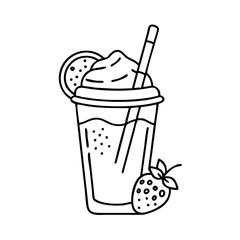 smoothie with straw icon, smoothie with straw vector illustration-simple illustration of smoothie with straw, perfect for smoothie with straw logos and icons