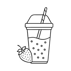 smoothie with straw icon, smoothie with straw vector illustration-simple illustration of smoothie with straw, perfect for smoothie with straw logos and icons