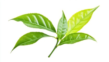 Obraz premium Fresh green tea leaves (2)