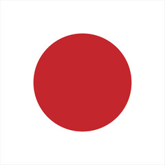 Red Circle Icon  Minimal Flat Round Shape on White Background for Graphic Design