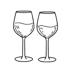 wine glass icon, wine glass vector illustration-simple illustration of wine glass, perfect for wine glass logos and icons