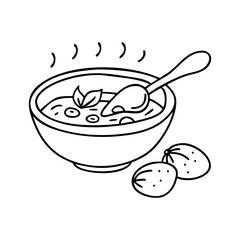 clam chowder icon, clam chowder vector illustration-simple illustration of clam chowder, perfect for clam chowder logos and icons