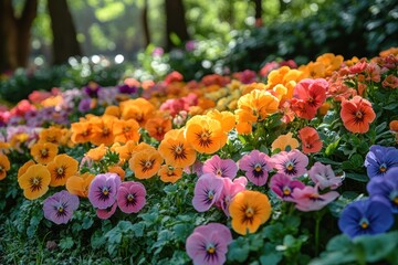 Vibrant flower bed