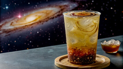 Tamarind Drink Shaped Like a Galaxy with a Luminous Nucleus