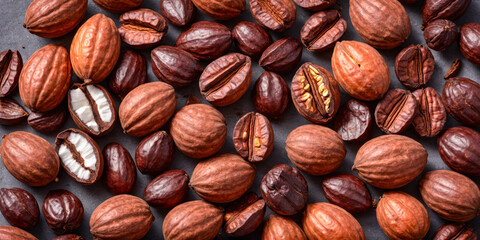 Shea Nuts and Coffee Beans Close Up