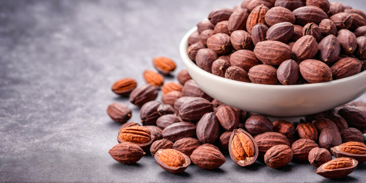 Bowl of Shelled and Unshelled Mongongo Nuts