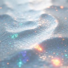 White metallic surface with strange holographic patterns, technology, sci-fi, futuristic design