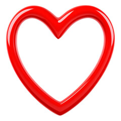 Modern 3D Heart Icon, cutout