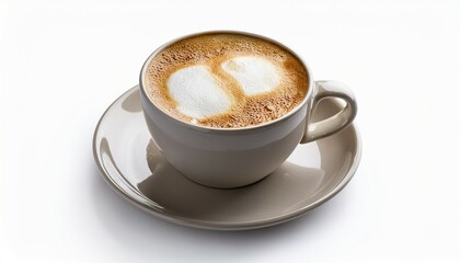 Fototapeta premium cup of cappuccino isolated on white background