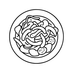 stir fry vegetables icon, stir fry vegetables vector illustration-simple illustration of stir fry vegetables, perfect for stir fry vegetables logos and icons