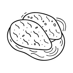 baked potato icon, baked potato vector illustration-simple illustration of baked potato, perfect for baked potato logos and icons