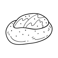 baked potato icon, baked potato vector illustration-simple illustration of baked potato, perfect for baked potato logos and icons