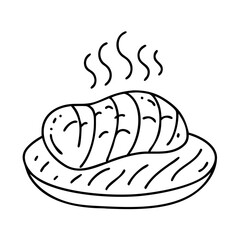 baked potato icon, baked potato vector illustration-simple illustration of baked potato, perfect for baked potato logos and icons