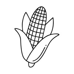 corn on the cob icon, corn on the cob vector illustration-simple illustration of corn on the cob, perfect for corn on the cob logos and icons