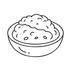 mashed potatoes icon, mashed potatoes vector illustration-simple illustration of mashed potatoes, perfect for mashed potatoes logos and icons