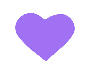 A purple heart symbolizing love, affection, and compassion.