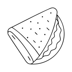 quesadilla icon, quesadilla vector illustration-simple illustration of quesadilla, perfect for quesadilla logos and icons