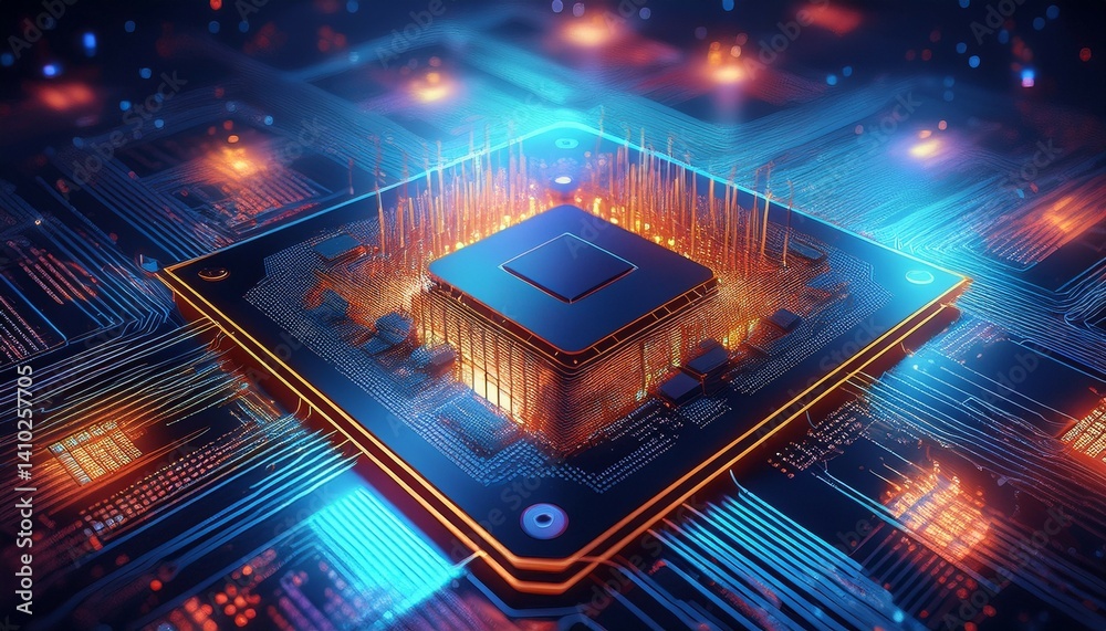 Wall mural field programmable gate arrays fpgas nvidia aws trainium hardware chips microchips microcontrollers 