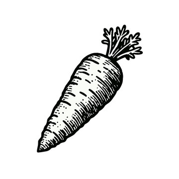 recommend clip art: Vintage Engraving of a Carrot with Copy Space