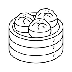 dim sum icon, dim sum vector illustration-simple illustration of dim sum, perfect for dim sum logos and icons