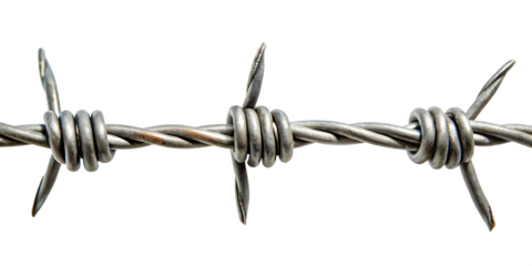 a barbed wire isolated on white background PNG. GENERATIVE AI