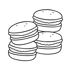 macarons icon, macarons vector illustration-simple illustration of macarons, perfect for macarons logos and icons