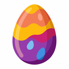 Colorful egg dye design with stripes and drops