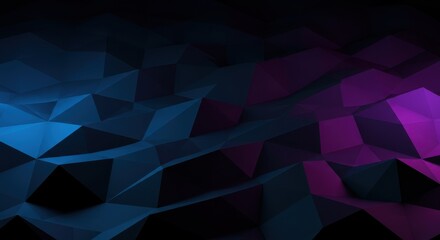 Obraz premium Abstract polygonal background with blue and purple low poly surface