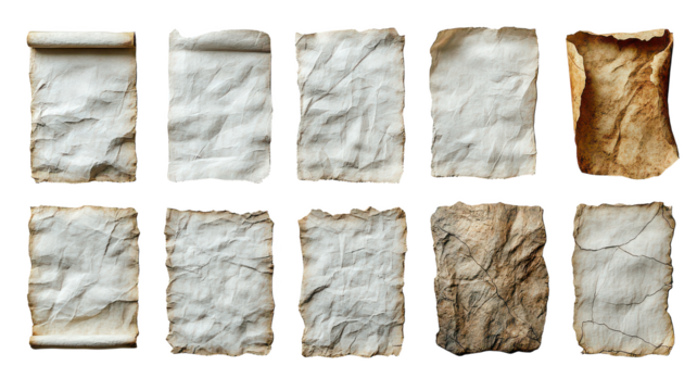 Paper Sheets Set isolated on transparent background - Powered by Adobe