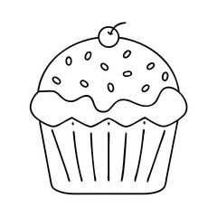 muffin icon, muffin vector illustration-simple illustration of muffin, perfect for muffin logos and icons