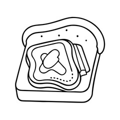 toast with butter icon, toast with butter vector illustration-simple illustration of toast with butter, perfect for toast with butter logos and icons