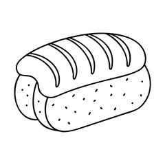 bread loaf icon, bread loaf vector illustration-simple illustration of bread loaf, perfect for bread loaf logos and icons
