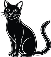 Cat silhouette vector designs 30