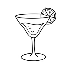 cocktail glass icon, cocktail glass vector illustration-simple illustration of cocktail glass, perfect for cocktail glass logos and icons