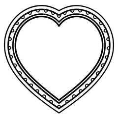 Elegant Line Art Heart Frame