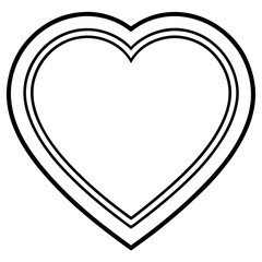 Elegant Line Art Heart Frame