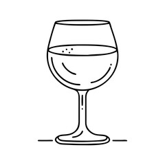 wine glass icon, wine glass vector illustration-simple illustration of wine glass, perfect for wine glass logos and icons