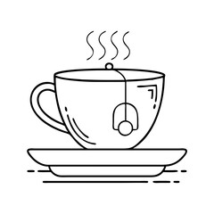 tea cup icon, tea cup vector illustration-simple illustration of tea cup, perfect for tea cup logos and icons