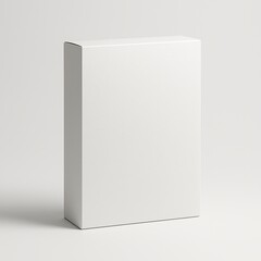 Blank White Cereal Box on Neutral Background for Versatile Cereal Branding Mockup, Ideal for Custom Packaging Design and Brand Presentation