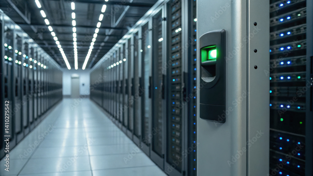 Poster efficient cybersecurity service is essential for protecting data in modern server rooms filled with 