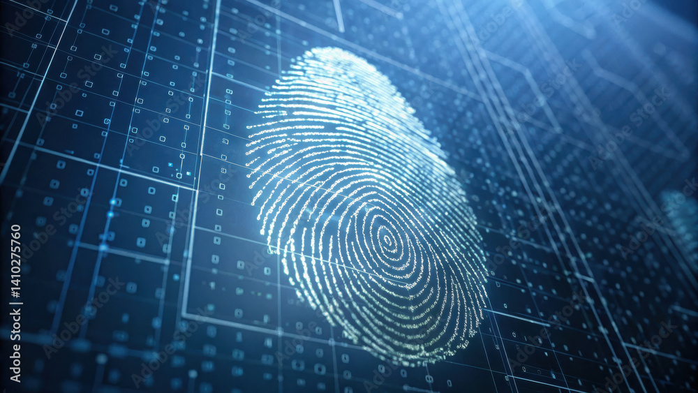 Poster digital fingerprint technology enhances cybersecurity service by providing secure access and identit