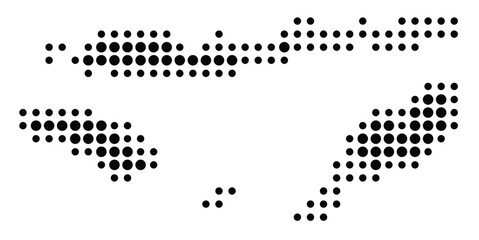 Symbol Map of the Province Nusa Tenggara Timur (Indonesia) showing the territory with a pattern of black circles