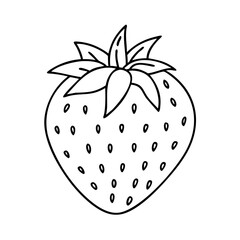 strawberry icon, strawberry vector illustration-simple illustration of strawberry, perfect for strawberry logos and icons