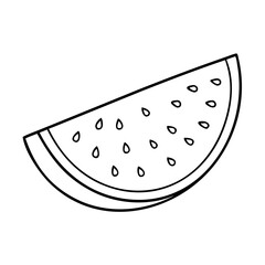 watermelon slice icon, watermelon slice vector illustration-simple illustration of watermelon slice, perfect for watermelon slice logos and icons