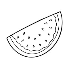 watermelon slice icon, watermelon slice vector illustration-simple illustration of watermelon slice, perfect for watermelon slice logos and icons