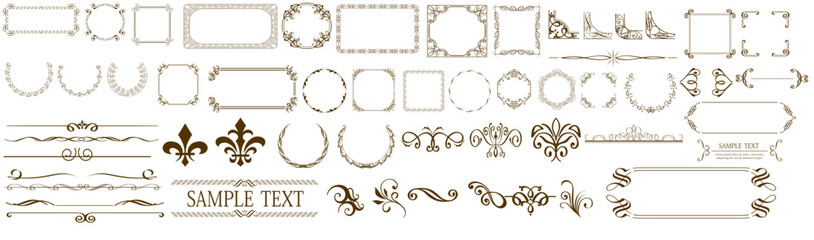 frames set. unique border vector 