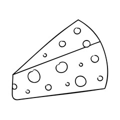 cheese wedge icon, cheese wedge vector illustration-simple illustration of cheese wedge, perfect for cheese wedge logos and icons