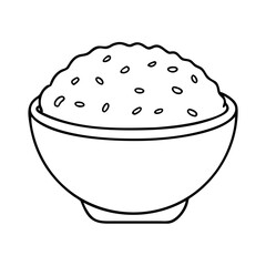 rice bowl icon, rice bowl vector illustration-simple illustration of rice bowl, perfect for rice bowl logos and icons